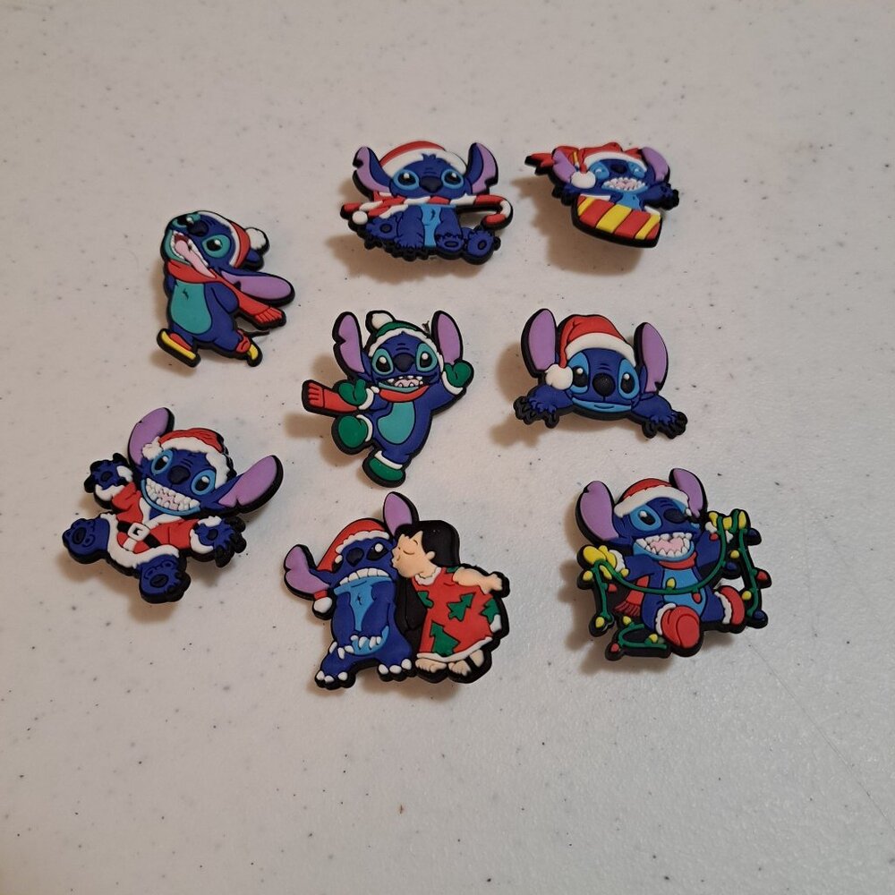 Disney Stitch Christmas Shoe Charms Crocs 8-Pack Clogs 8 pack‎ Multicolor